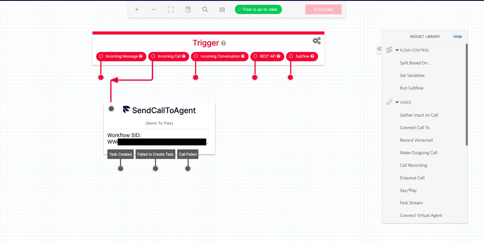 Flex - Web Chat Flow - Studio