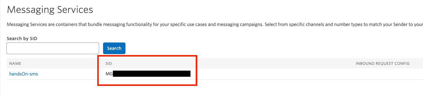 Messaging Service Sid